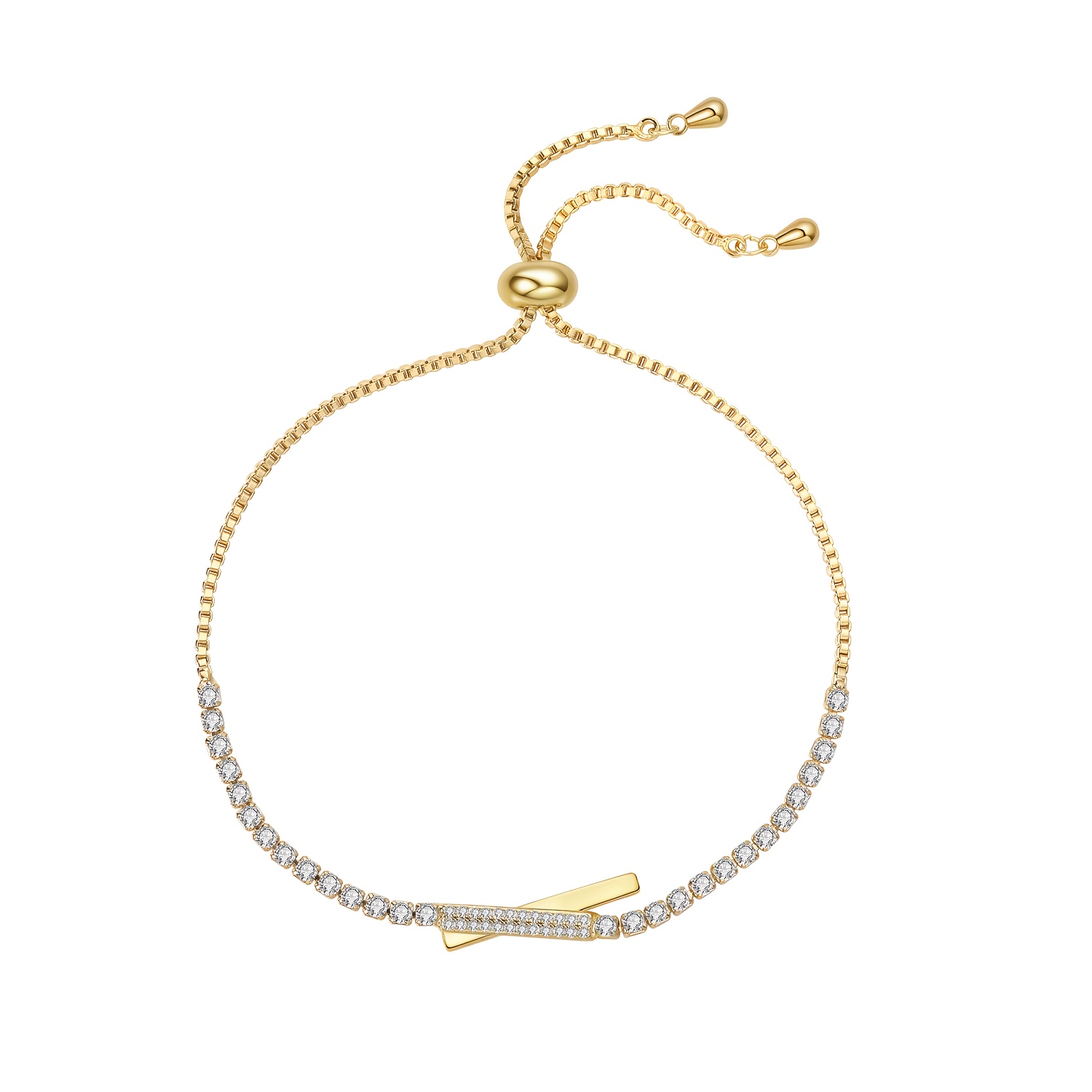 Luxurious Faux Gold-Plated Bracelet, Eye-Catching Accessory